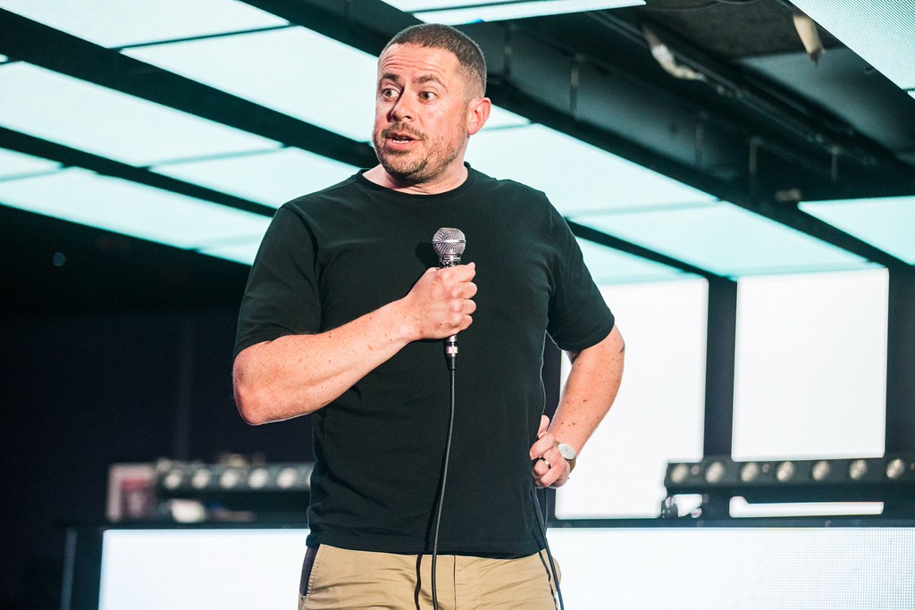 Ian Mullen performing stand-up comedy